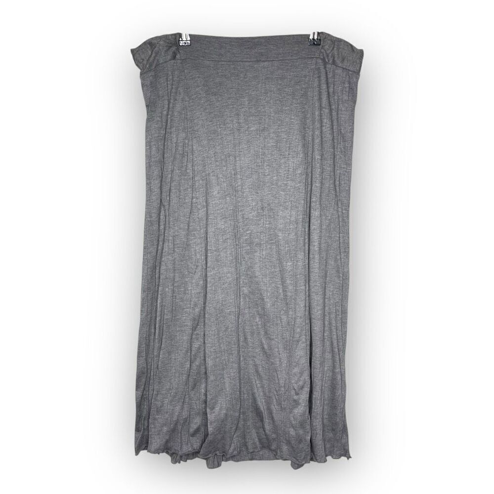 Pure J. Jill Gray Pull On Flowy Stretch Long Skirt Women’s Size Medium